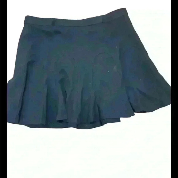 DEREK LAM 10 CROSBY BLACK FLARED MINI SKIRT SIZE 8 - Picture 1 of 3